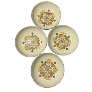 Set of 4 Tosoma by Noble Excellence Bowls Portuguese Stoneware Cream Tan 7.125"